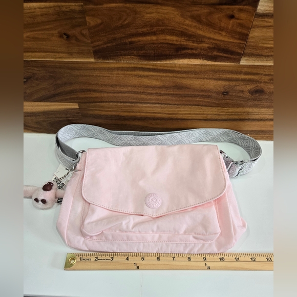 Kipling Bag Crossbody Shoulder Light Pink Monkey Keychain, NEW BAY - Picture 15 of 17